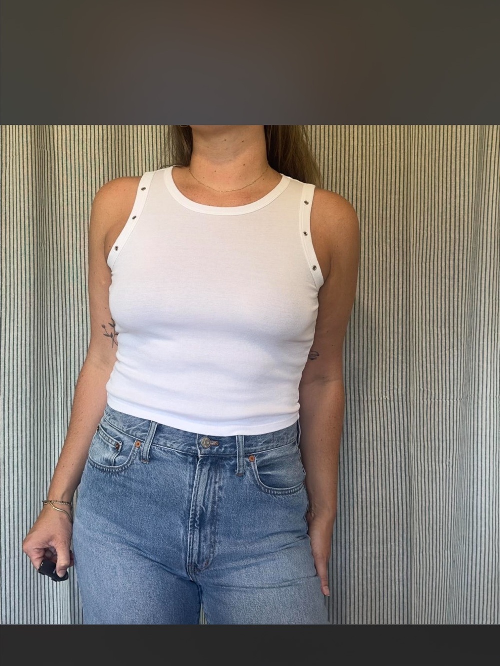 Cotton Studio - 100% cotton tank top with silver studs